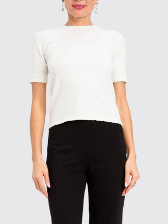 Twinset Top slim fit in maglia di misto viscosa con borchie