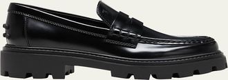 Tod's Calfskin Lug-Sole Penny Loafers