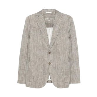 Circolo 1901 Blazers, male, Beige, Size: 2XL Scrub Jacket