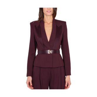 Elisabetta Franchi Dames, Jassen, Bruin, Maat: S Wol