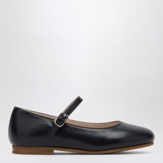 Il Gufo Blue ballet flats in leather with strap