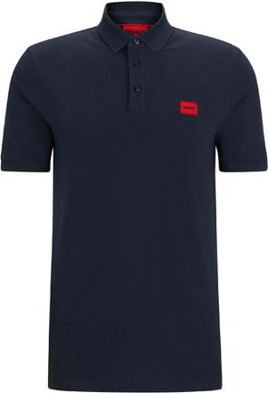 HUGO BOSS Hugo Heren Dereso Logo Slim Poloshirt (Blauw)