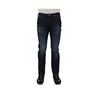 Emporio Armani Heren, Jeans, Blauw, Maat: W33 Leer