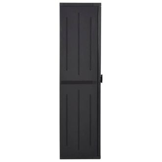 Berkfield Home Garden Storage Cabinet Black 65x45x172 cm PP Rattan | Size: 65 x 45 x 172 cm