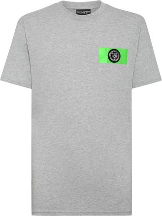 Plein Sport T-Shirt Ronde Hals Scratch - Heren - Sportshirts - Grijs - S - Katoen - Fitness