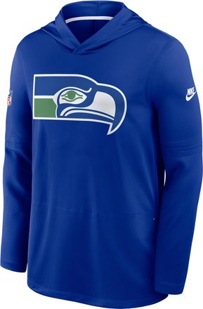 Nike Seattle Seahawks Alt Nike Mens Dri-FIT NFL Long-Sleeve Hooded Top in Blue | 03B9936ZQ78-HHY