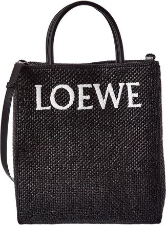 Loewe Standard A4 Raffia & Leather Tote