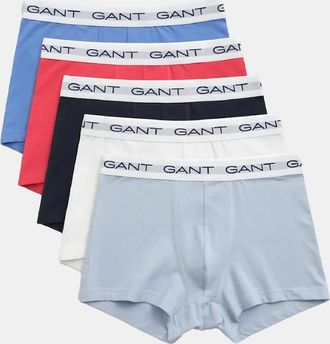 GANT Mens 5 Pack Trunks - Blue - Size: 33/32/32