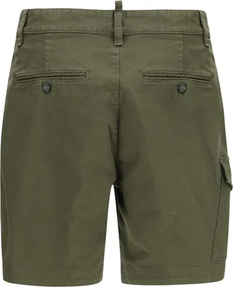 Dsquared2 Mens Sexy Cargo Short Light Green Cotton; Elastane Bermuda