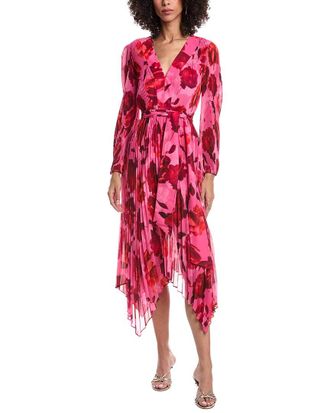 Milly Blossom Pleated Midi Dress