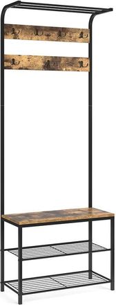 Vicco Armadio da ingresso Fyrk, Legno antico, 70 x 190 cm, Vicco