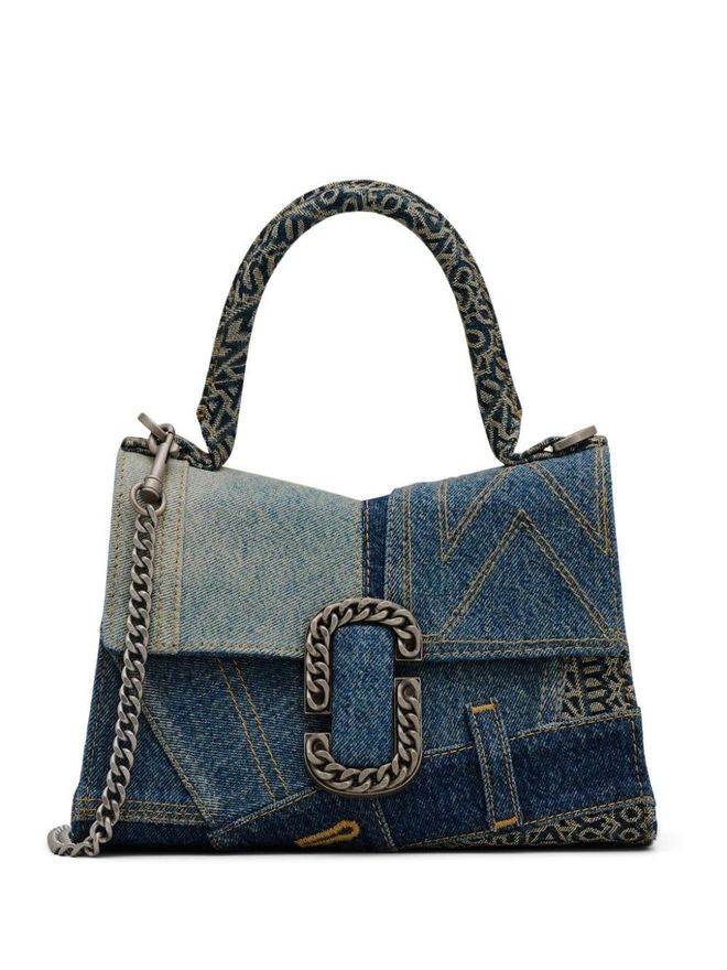 St. Marc patchwork tote bag - women - Cotton/Cotton/Polyurethane/Calf Leather/Other Materials - One Size - Blue