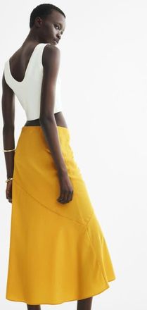 H&M Satin Slip Skirt in Orange at Nordstrom, Size X-Large