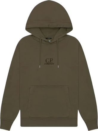 C.P. Company logo-print hoodie - Green