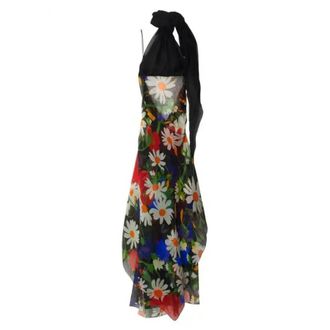 Burberry Daisy Garden Silk Blend Dress, Brand Size 10 ( US Size 8 )