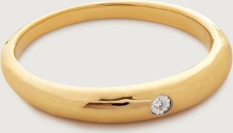 Monica Vinader Gold Deia Mini Diamond Ring Diamond