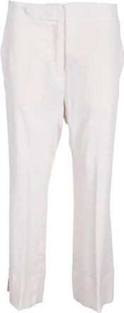 Semicouture Wide Trousers, female, White, M, Silk Blend Trousers