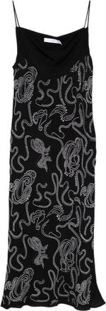Iro Asymmetrische Ruche Mini Jurk - Dames - Casual kleedjes - Zwart - XS - Kleedjes