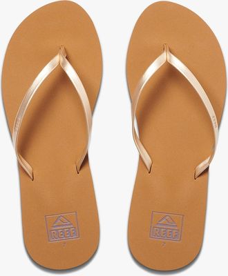 Reef Womens Reef BLISS NIGHTS Womens Flip-flops Tan/Champagne - Gold - Size: 4