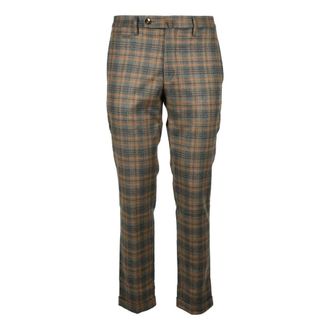 Michael Coal Stijlvolle broek van wolmix - Heren - Slim Fit Broeken - Veelkleurig - W30 - Wol - Broeken