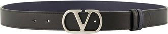 Valentino Garavani Black Solid Reversible Belt