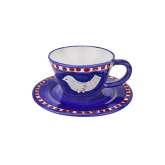 Arcucci blue feather cup cappuccino c/p