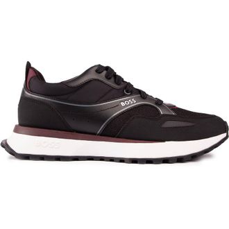 HUGO BOSS Mens Jonah Run Trainers - Black Textile - Size UK 6