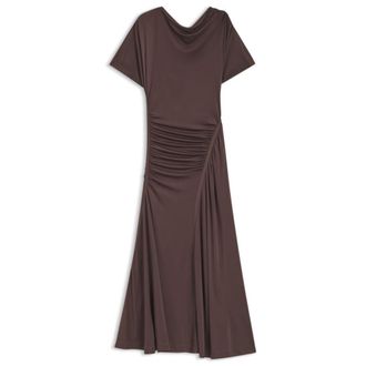 BOSS Gathered-detail dress in a slim fit