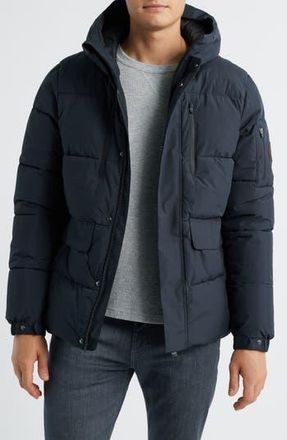 Save The Duck Alter Waterproof Hooded Puffer Jacket in Blue Black at Nordstrom Rack, Size Large