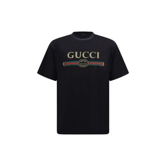 Gucci Black Cotton Mens T-Shirt