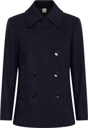 Part Two Donkerblauwe Klassieke Jas met Slimme Knopen - Dames - Blazers - Blauw - L - Jassen
