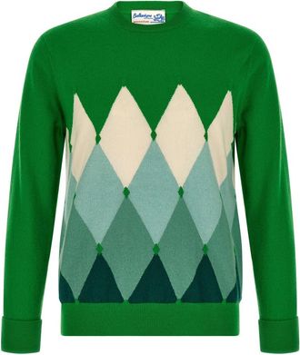 Ballantyne Green Crew Neck Sweater