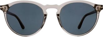 Tom Ford Aurele Blue Oval Mens Sunglasses FT0904 57V 52
