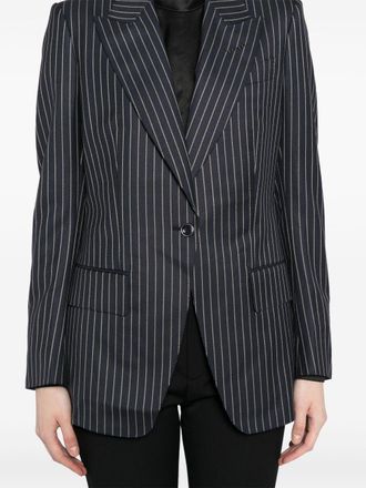 Tom Ford Womens Wool Single-breasted Blazer Jacket - Dark Blue - Size EU 38 (Womens)