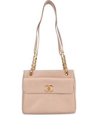 Chanel 1995 caviar leather tote shoulder bag - women - Caviar Leather - One Size - Neutrals