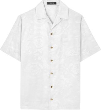 Versace Barocco jacquard shirt - men - Fabric - 46 - White