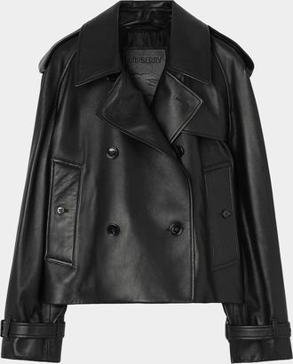 Burberry Cropped Cashmere Mayfair Trench Jacket