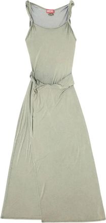 Diesel D-Estiga S1 - Dames - Maxi kleedjes - Groen - XS - Polyester - Kleedjes