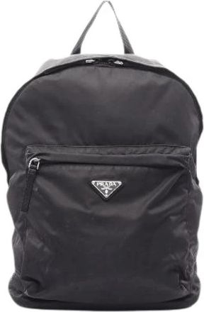 Prada Pre-owned Nylon Backpack - Dames - Vintage Rugzakken - Zwart - ONE Size - Nylon - Vintage