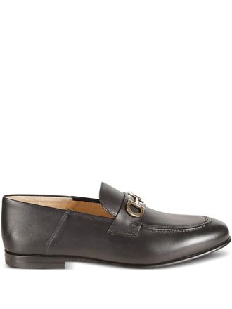Ferragamo Gancini-detail loafers - men - Leather/Calf Leather/Calf Leather - 6 - Black