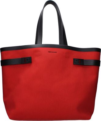 Ferragamo Red Fabric Shoulder Womens Bag