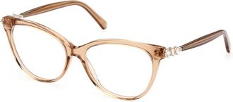 Swarovski Stijlvolle Zonnebril in Kristalkleur - Dames - Brillen - Bruin - 55 MM - Accessoires