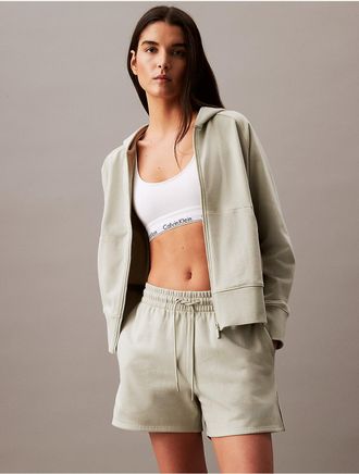 Calvin Klein Womens French Terry Shorts - Neutral - XS