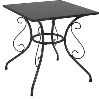 Vacchetti Vacchetti - Mesa Comedor Antracita 70x70 Cm H 72 Cm En Metal Mod. New Old