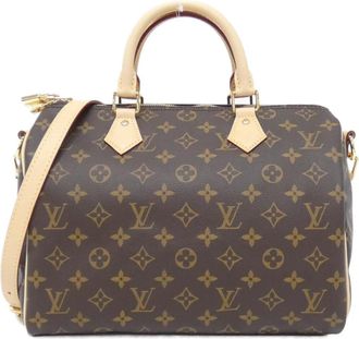 Louis Vuitton Marron Coated Canvas Boston Bag (Pre-Owned)