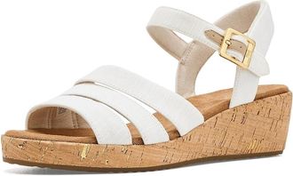 Toms Julia Womens Wedge Shoes White : 9.5 B - Medium