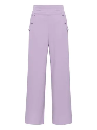 Maliparmi Broek met knoopdetail - Paars
