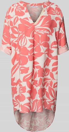 Zabaione Tunikakleid mit verl&auml;ngertem R&uuml;ckteil und Tunikakragen in Pink, Gr&ouml;&szlig;e XL