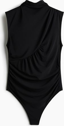 H&M Drapierter Tangabody - Schwarz