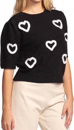 Pink Martini Hart Sweater In Black